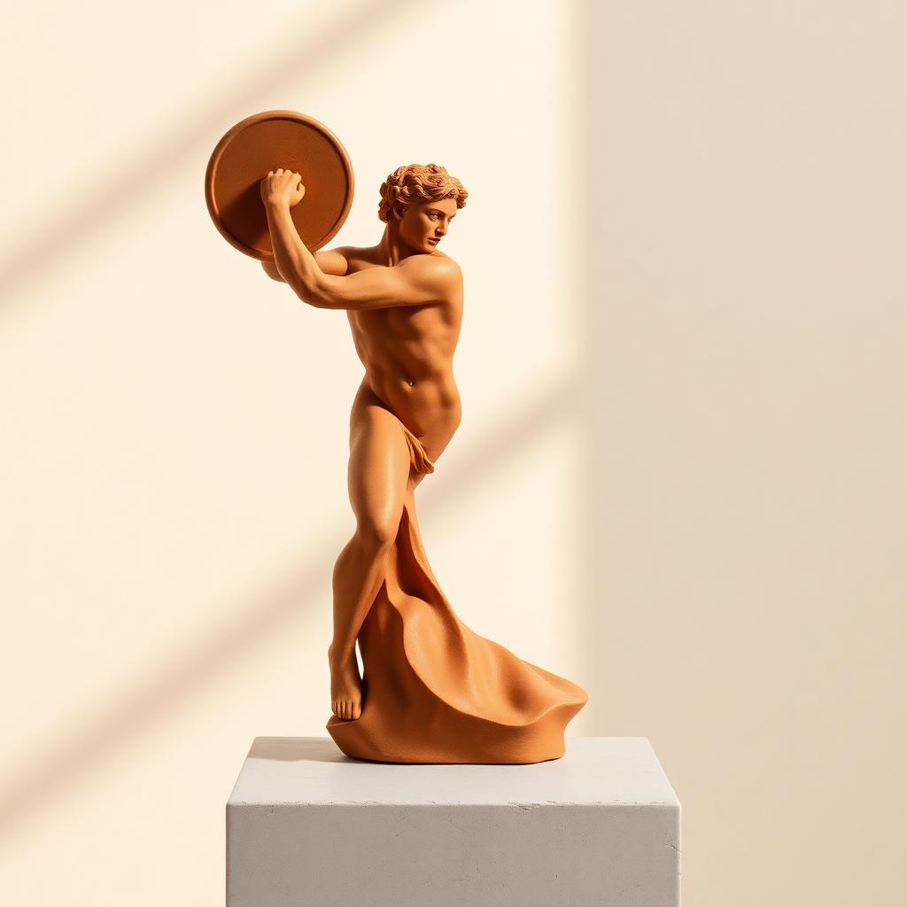 The Discobolus terracotta evaporative cooling sculpture