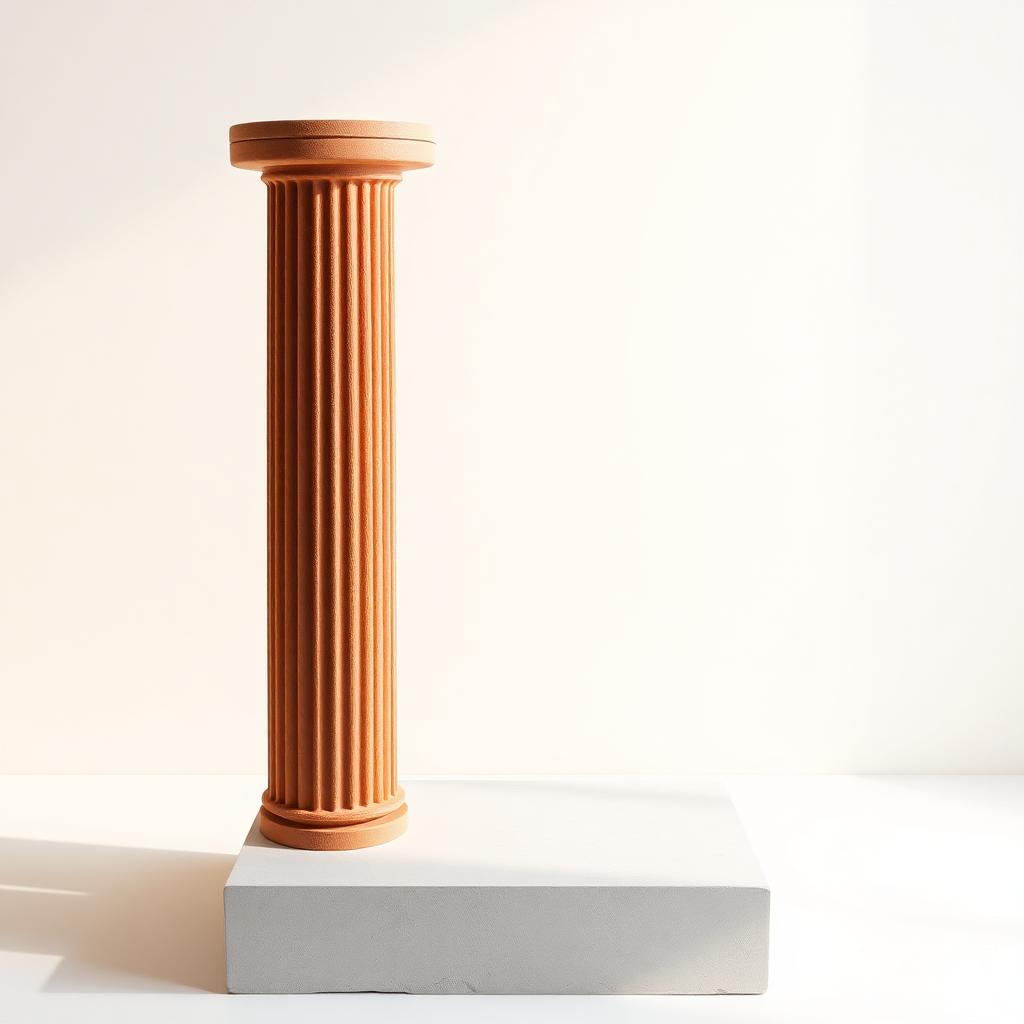 The Parthenon Fluted Column terracotta evaporative cooling sculpture