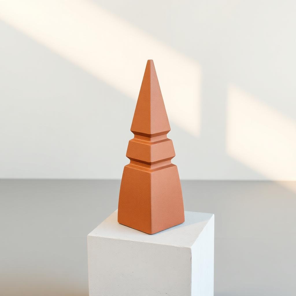 The Giza Pyramid Obelisk terracotta evaporative cooling sculpture