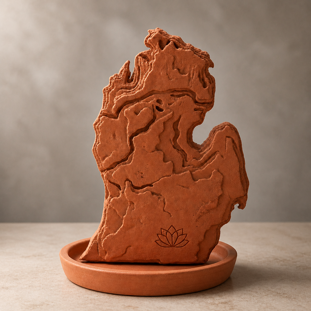 The Michigan Mitten Sculpture terracotta evaporative cooling sculpture